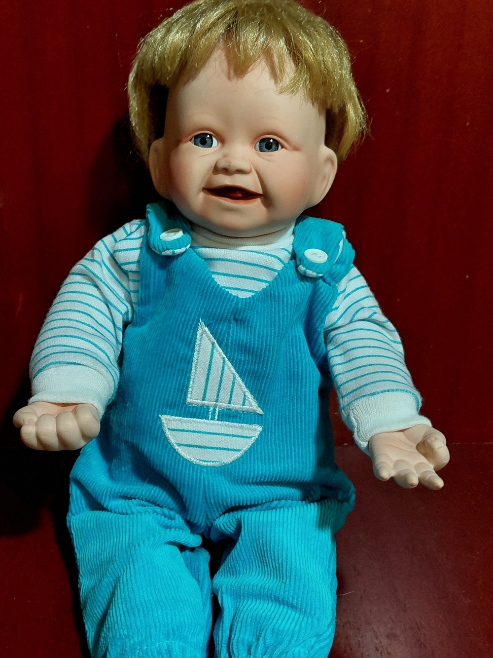 Kathy Hippensteel Baby Boy Porcelain Doll “Christopher's First Smile"